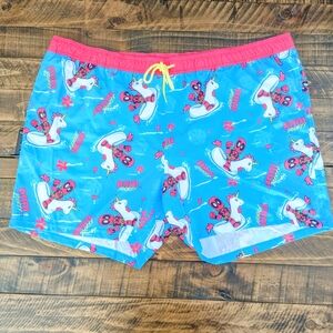 Deadpool Unicorn Pool Party Men's 3XL Swim Trunks Suit Board Shorts Marvel Print